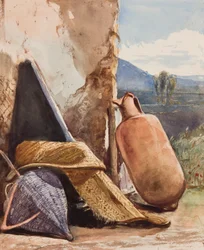 Baskets and amphora, with additions by Prince Alfonso Maria di Borbone